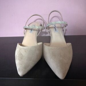 Nina Elegant Tan “suede” Women's Heels